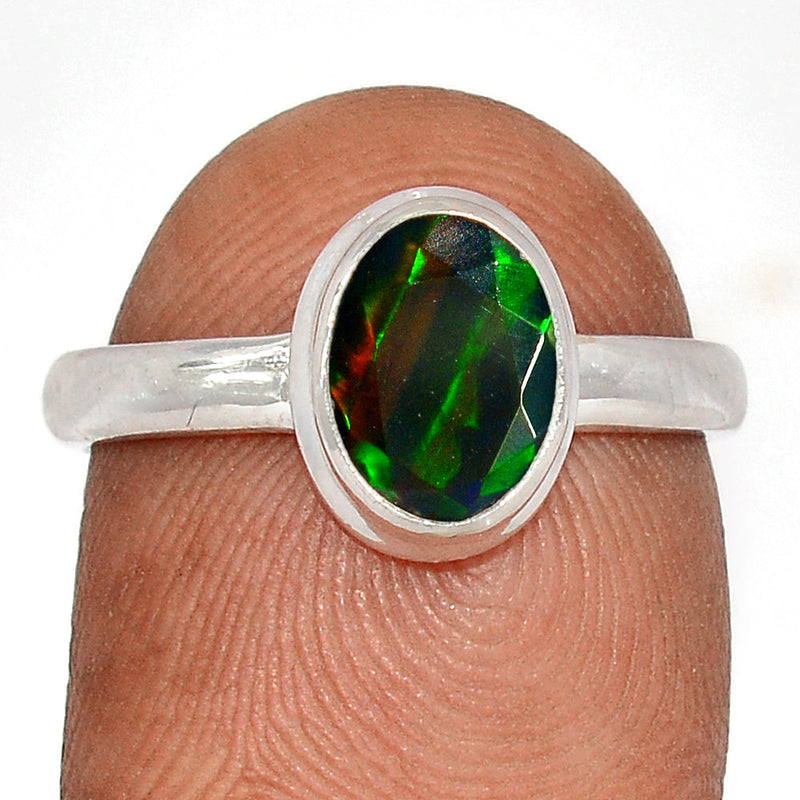 Chalama Black Opal Faceted Ring - CBFR241