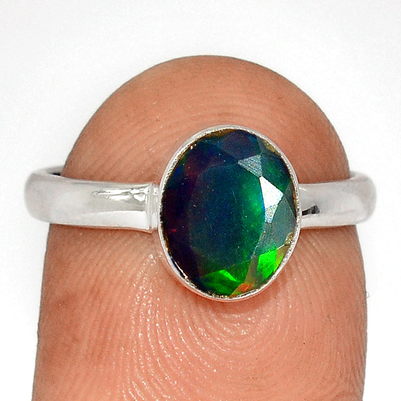 Chalama Black Opal Faceted Ring - CBFR269