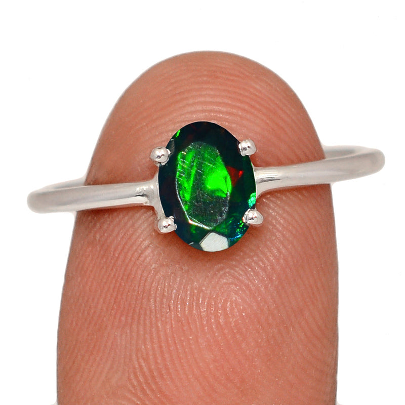Claw - Chalama Black Opal Faceted Ring - CBFR308
