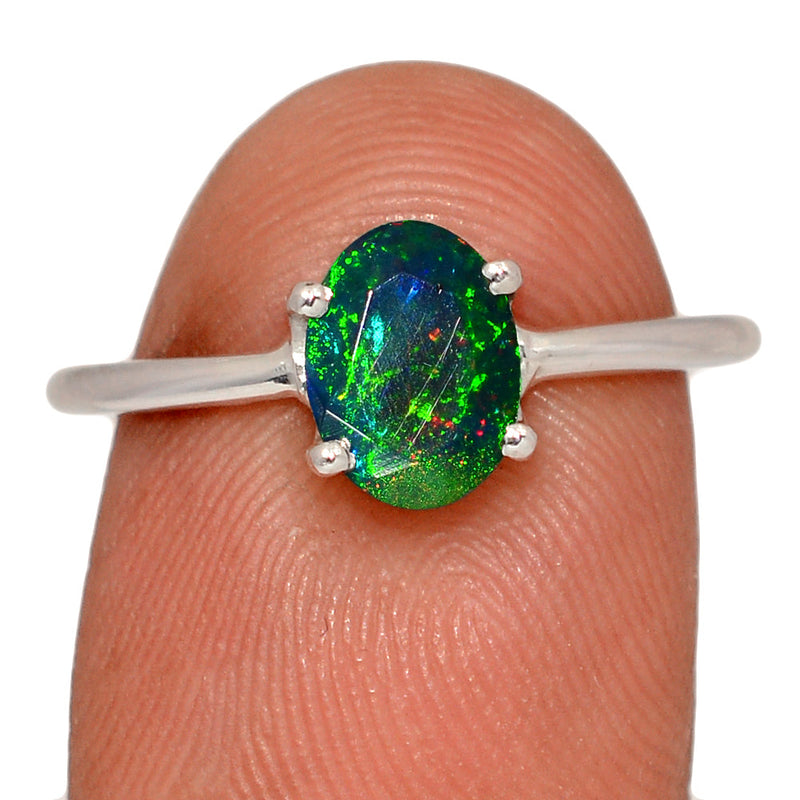 Claw - Chalama Black Opal Faceted Ring - CBFR311