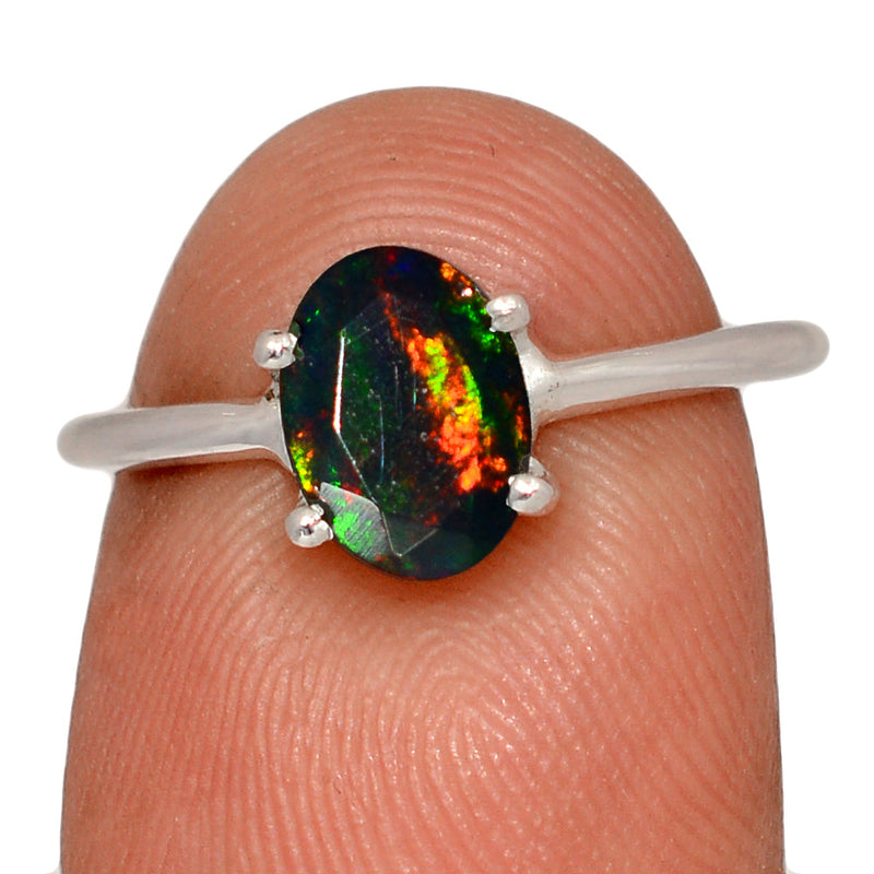 Claw - Chalama Black Opal Faceted Ring - CBFR313