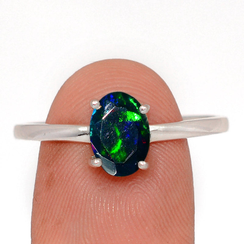 Claw - Chalama Black Opal Faceted Ring - CBFR316