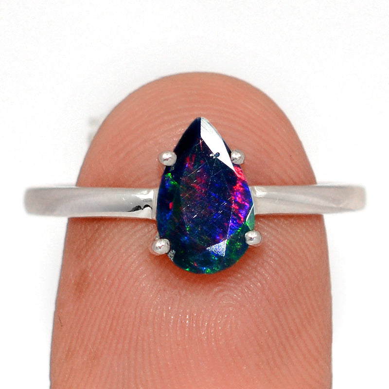 Claw - Chalama Black Opal Faceted Ring - CBFR317