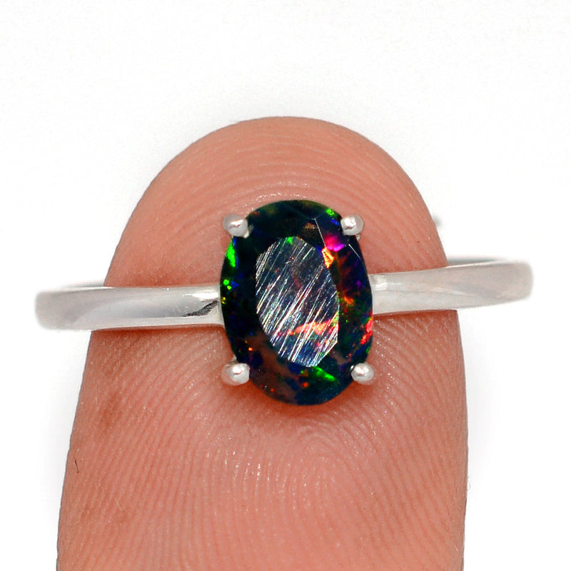 Claw - Chalama Black Opal Faceted Ring - CBFR318