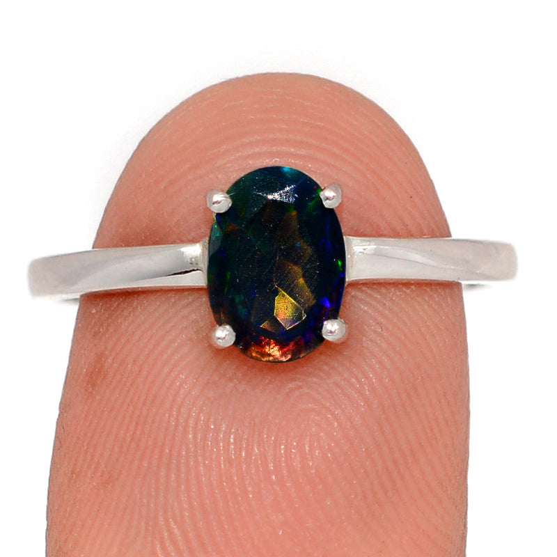 Claw - Chalama Black Opal Faceted Ring - CBFR322