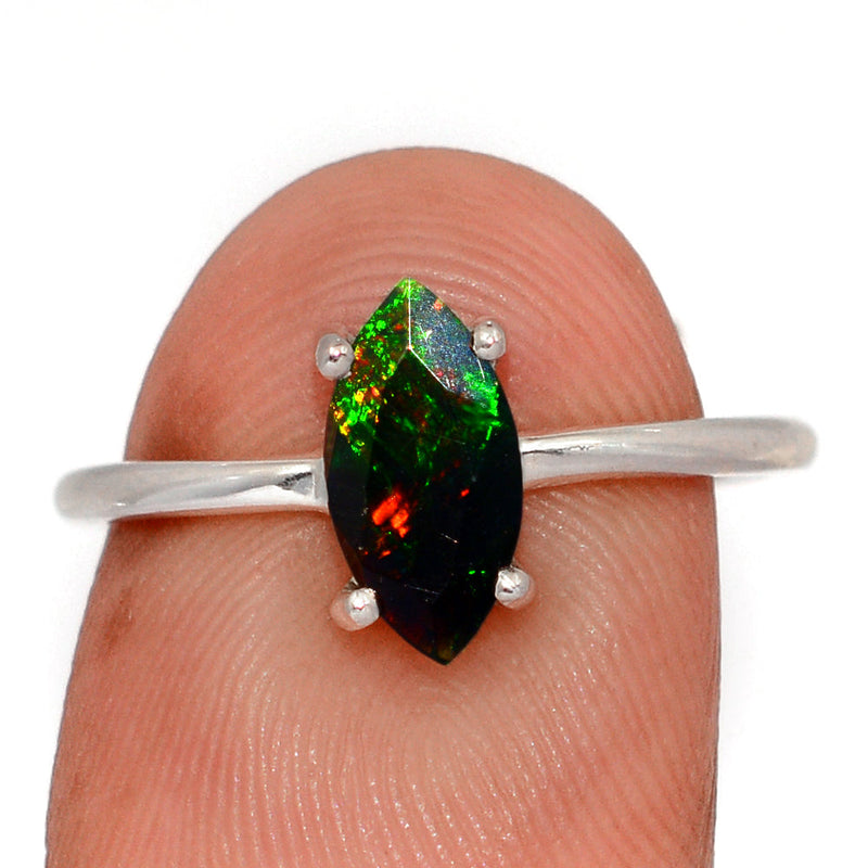 Claw - Chalama Black Opal Faceted Ring - CBFR327