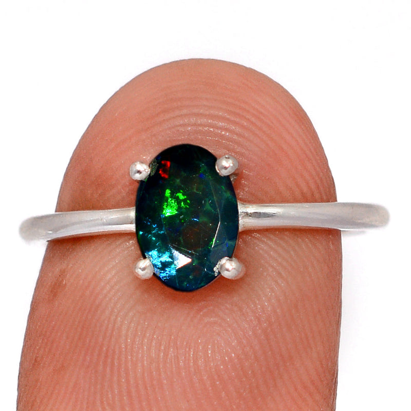 Claw - Chalama Black Opal Faceted Ring - CBFR328