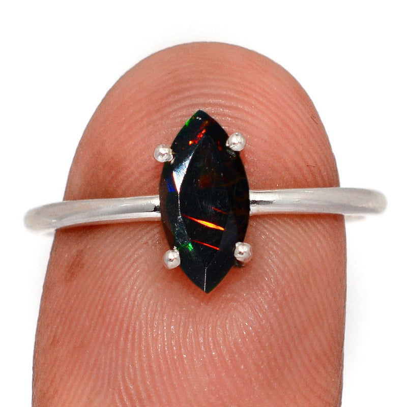 Claw - Chalama Black Opal Faceted Ring - CBFR335