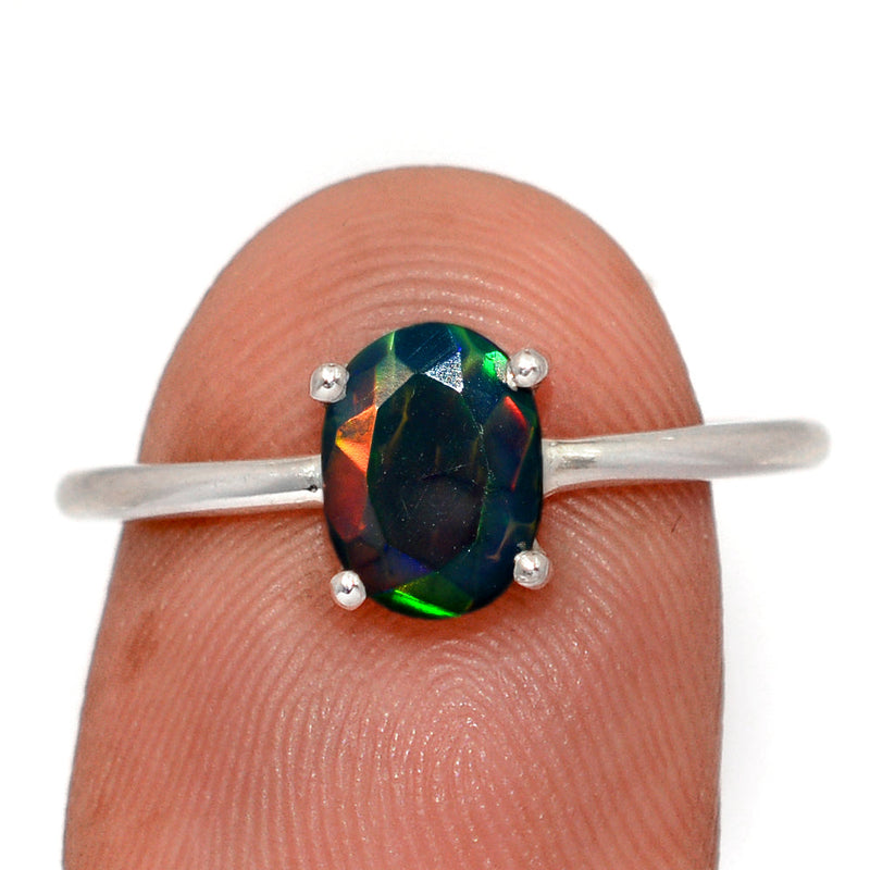 Claw - Chalama Black Opal Faceted Ring - CBFR339