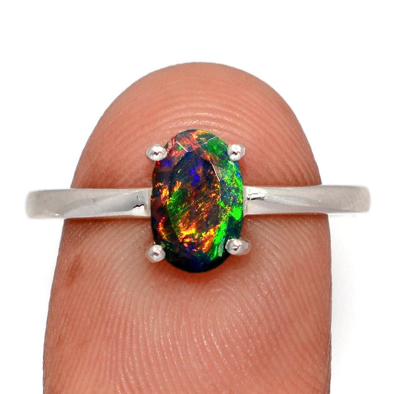 Claw - Chalama Black Opal Faceted Ring - CBFR344
