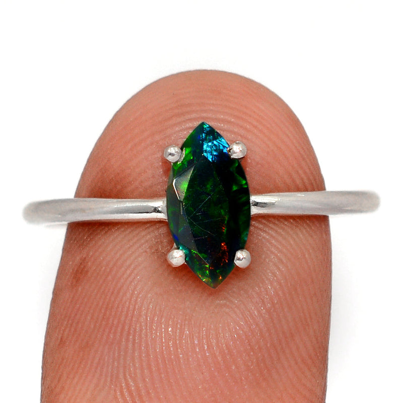 Claw - Chalama Black Opal Faceted Ring - CBFR345