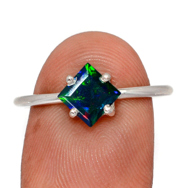 Claw - Chalama Black Opal Faceted Ring - CBFR346