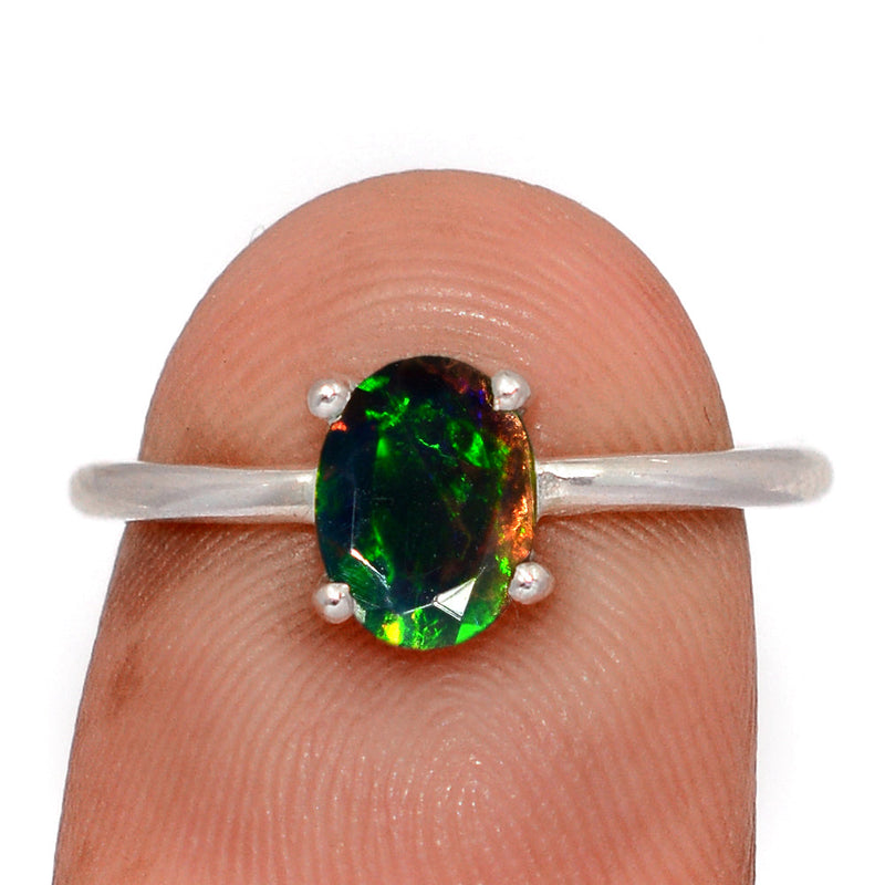 Claw - Chalama Black Opal Faceted Ring - CBFR347