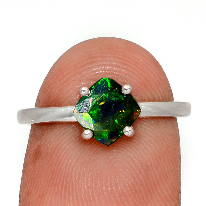 Claw - Chalama Black Opal Faceted Ring - CBFR348