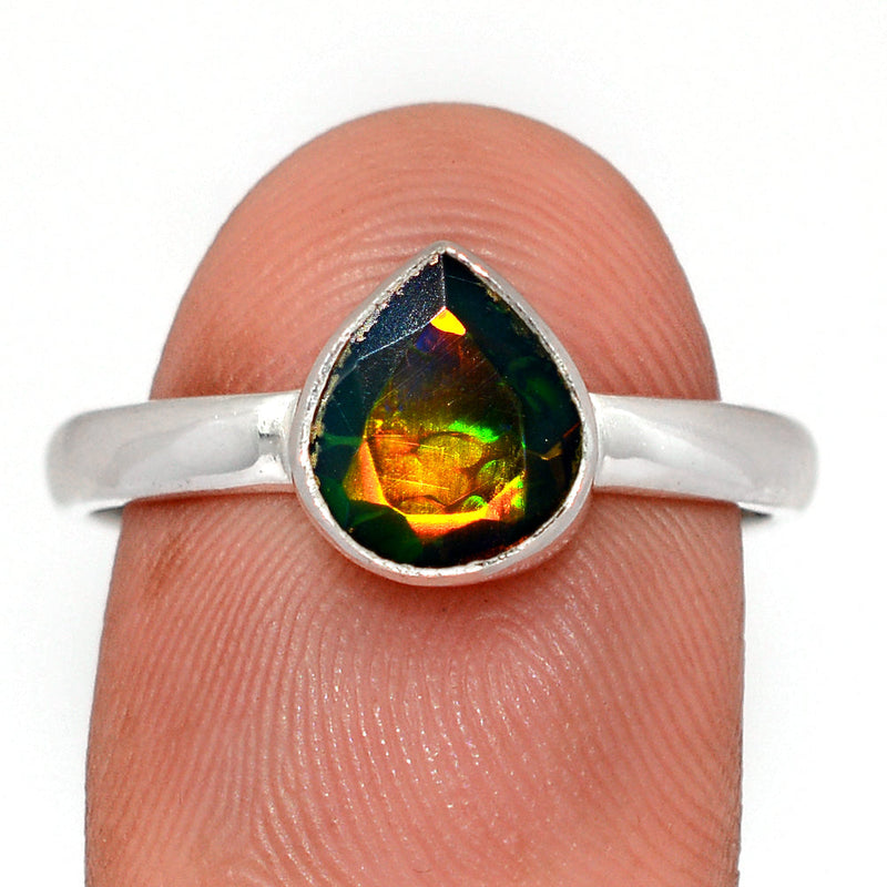 Chalama Black Opal Faceted Ring - CBFR357
