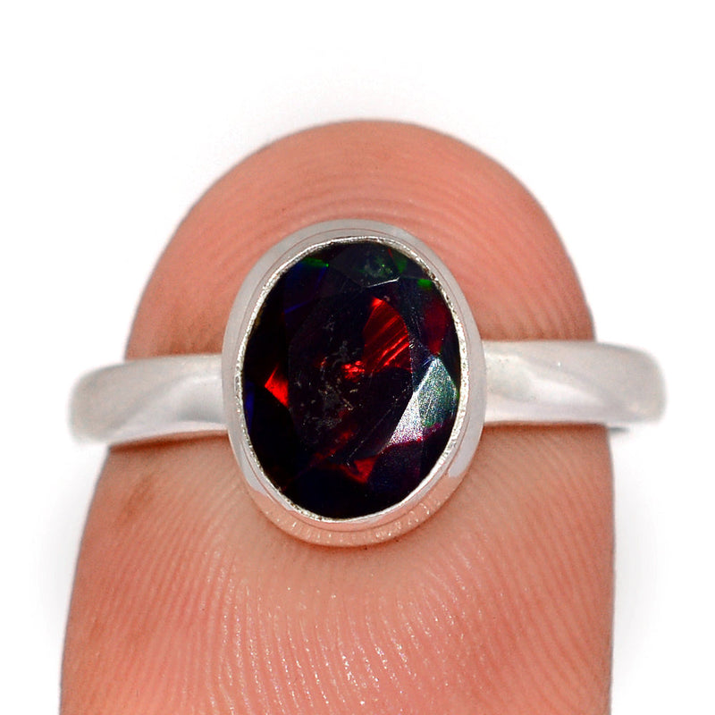 Chalama Black Opal Faceted Ring - CBFR363