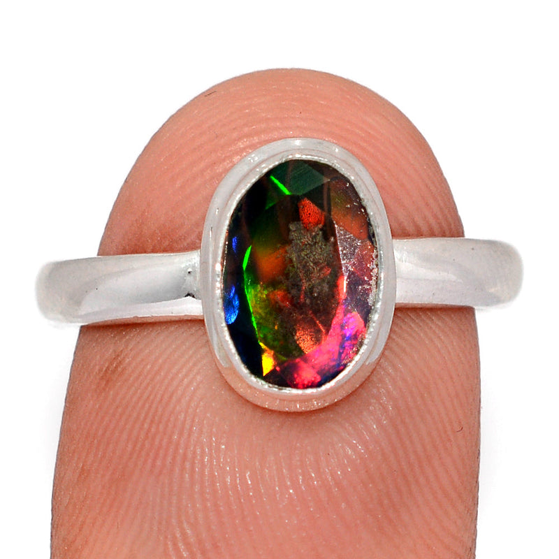 Chalama Black Opal Faceted Ring - CBFR366