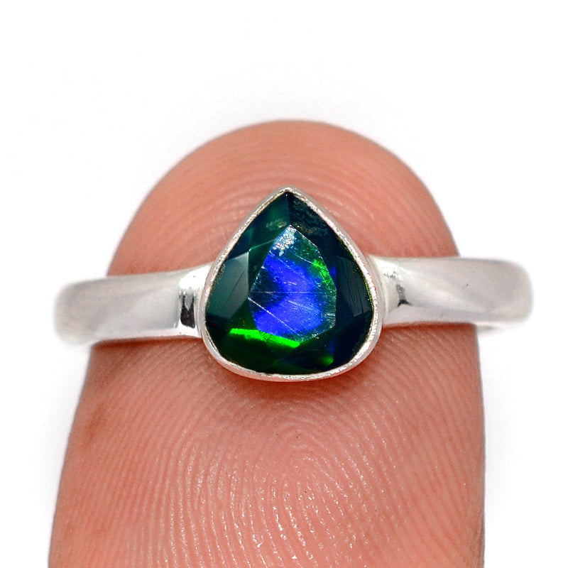 Chalama Black Opal Faceted Ring - CBFR369