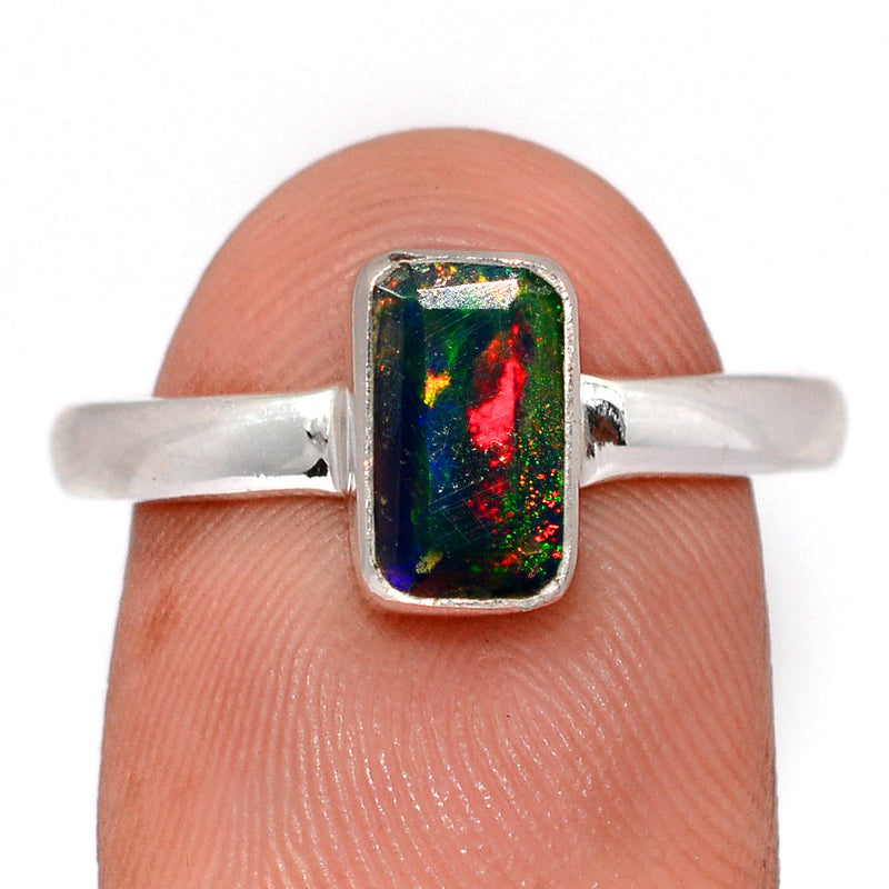 Chalama Black Opal Faceted Ring - CBFR370