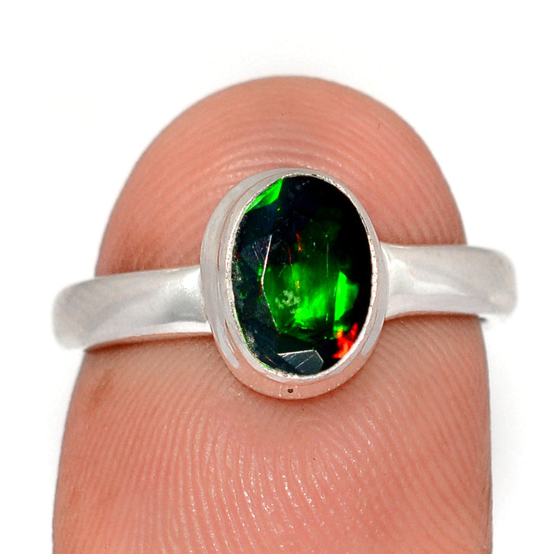 Chalama Black Opal Faceted Ring - CBFR376