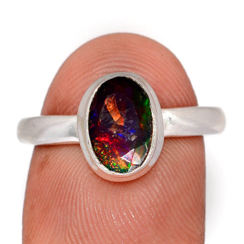 Chalama Black Opal Faceted Ring - CBFR377