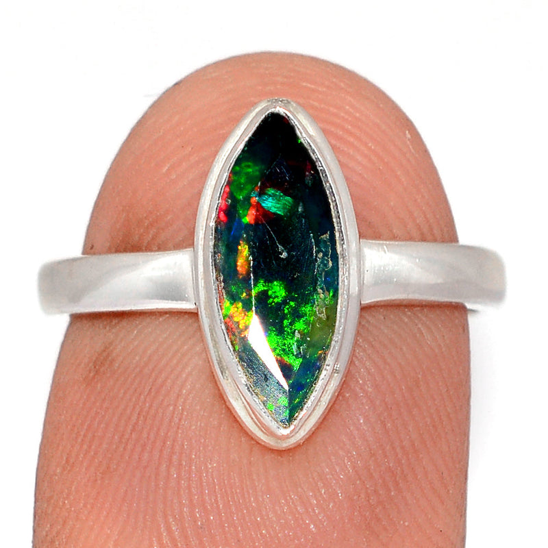 Chalama Black Opal Faceted Ring - CBFR380