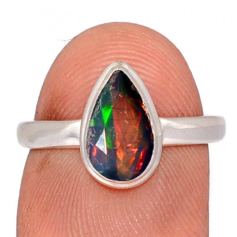 Chalama Black Opal Faceted Ring - CBFR382