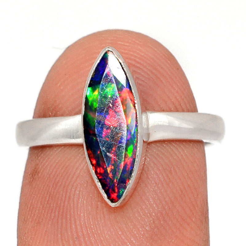Chalama Black Opal Faceted Ring - CBFR387