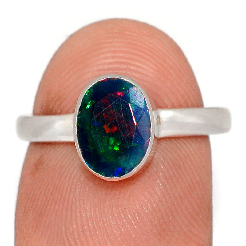 Chalama Black Opal Faceted Ring - CBFR390
