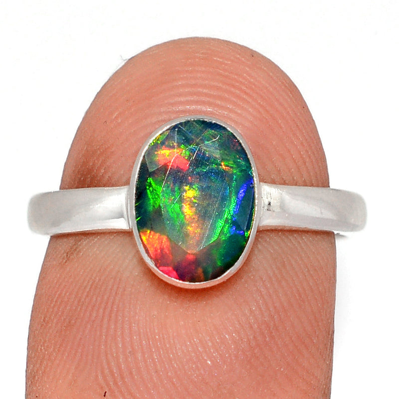 Chalama Black Opal Faceted Ring - CBFR393