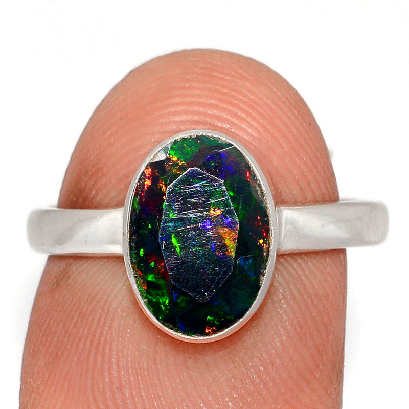 Chalama Black Opal Faceted Ring - CBFR396