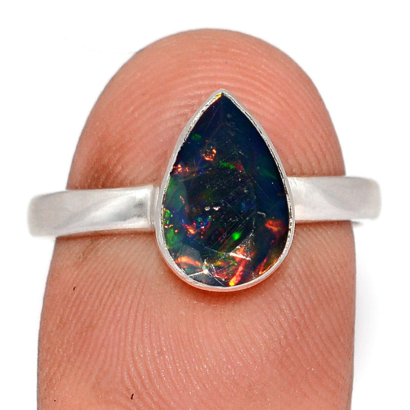 Chalama Black Opal Faceted Ring - CBFR399