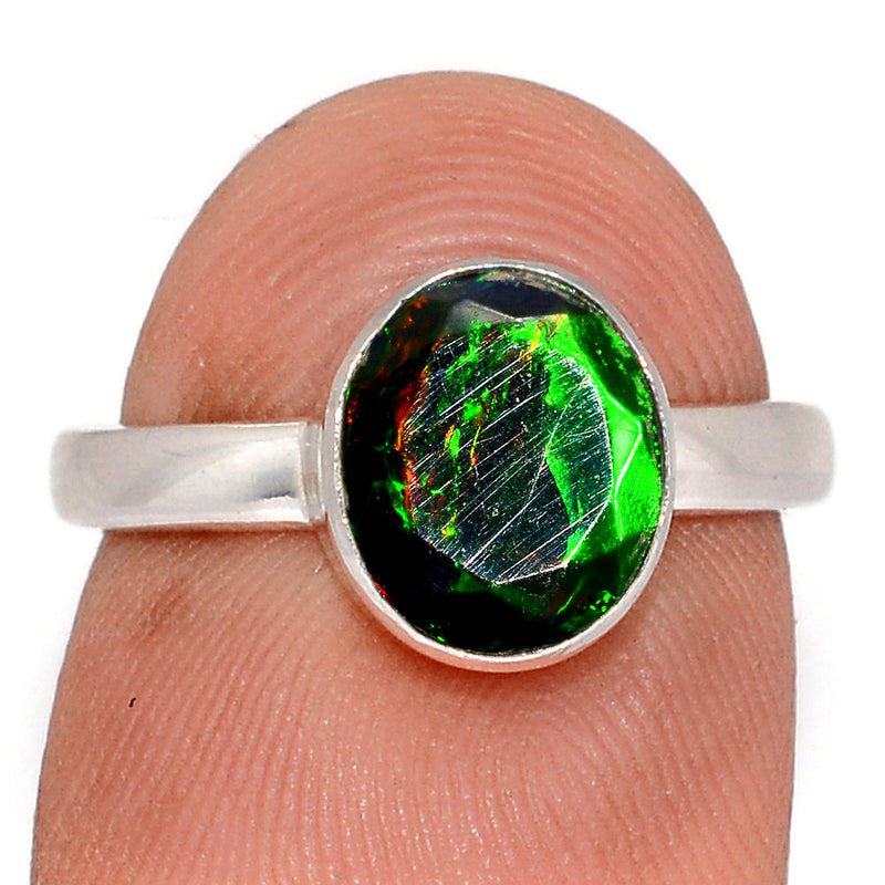 Chalama Black Opal Faceted Ring - CBFR403
