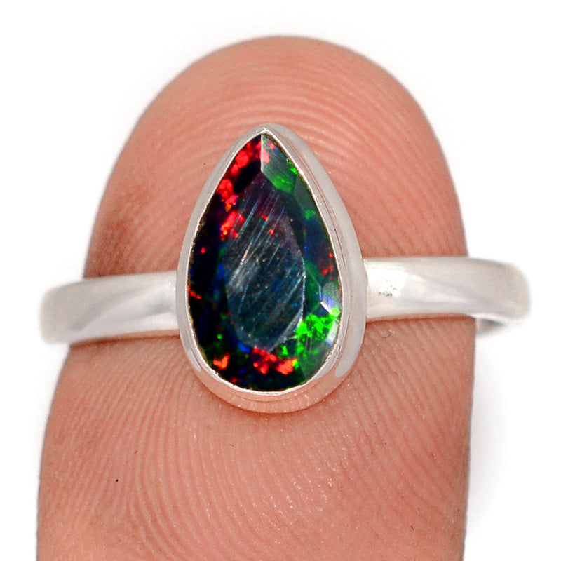 Chalama Black Opal Faceted Ring - CBFR413