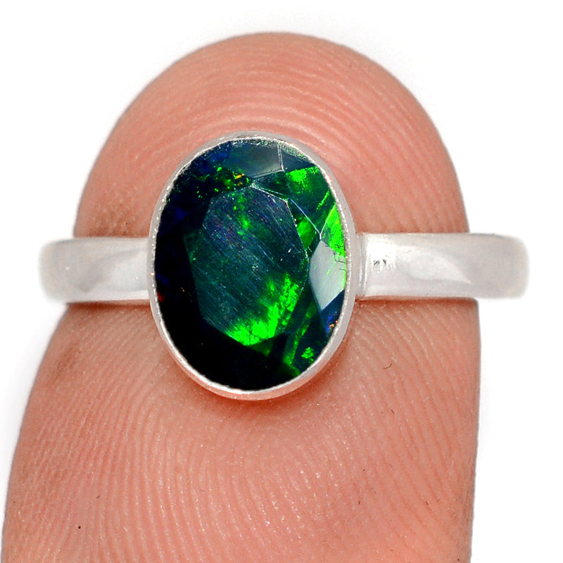 Chalama Black Opal Faceted Ring - CBFR414