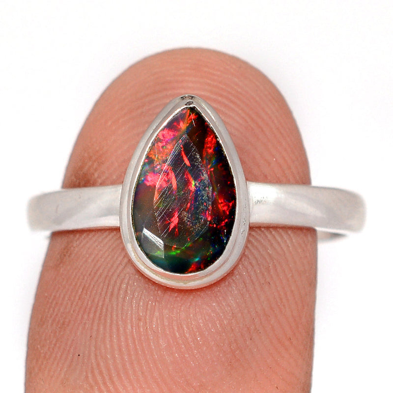 Chalama Black Opal Faceted Ring - CBFR417