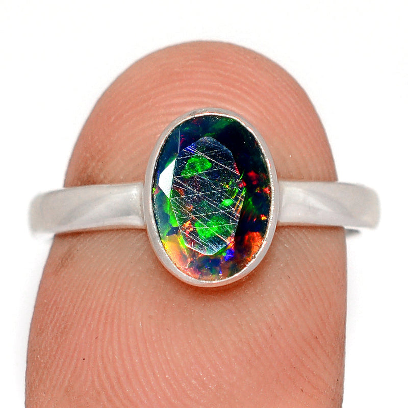 Chalama Black Opal Faceted Ring - CBFR418