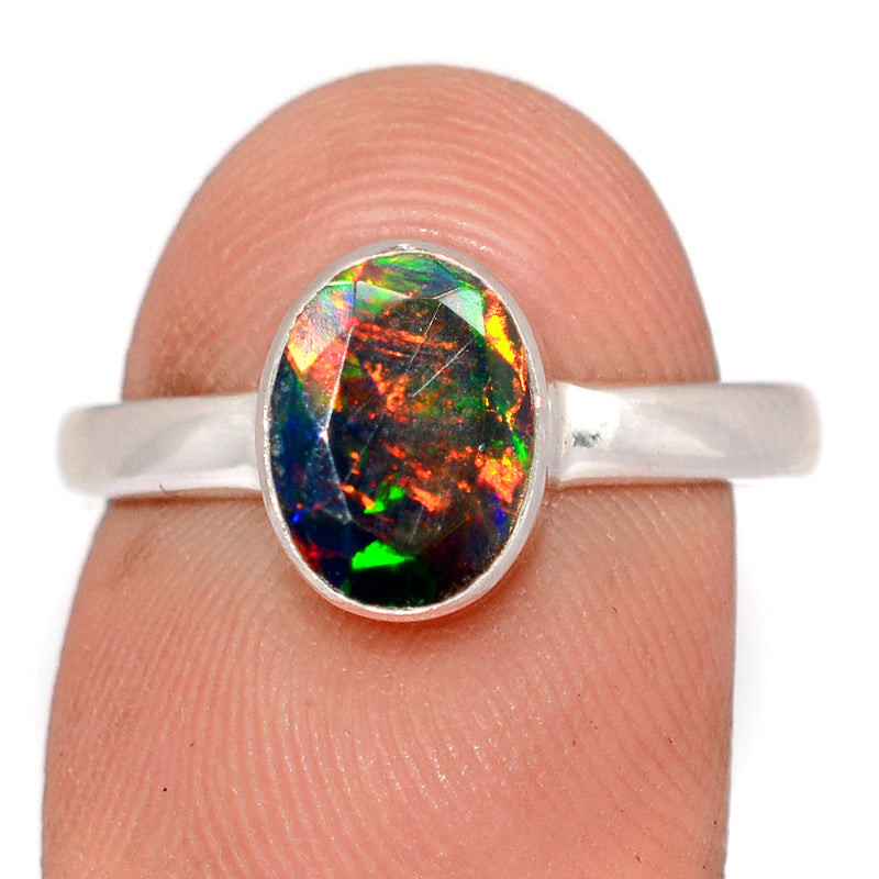 Chalama Black Opal Faceted Ring - CBFR420
