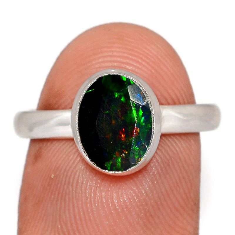 Chalama Black Opal Faceted Ring - CBFR424