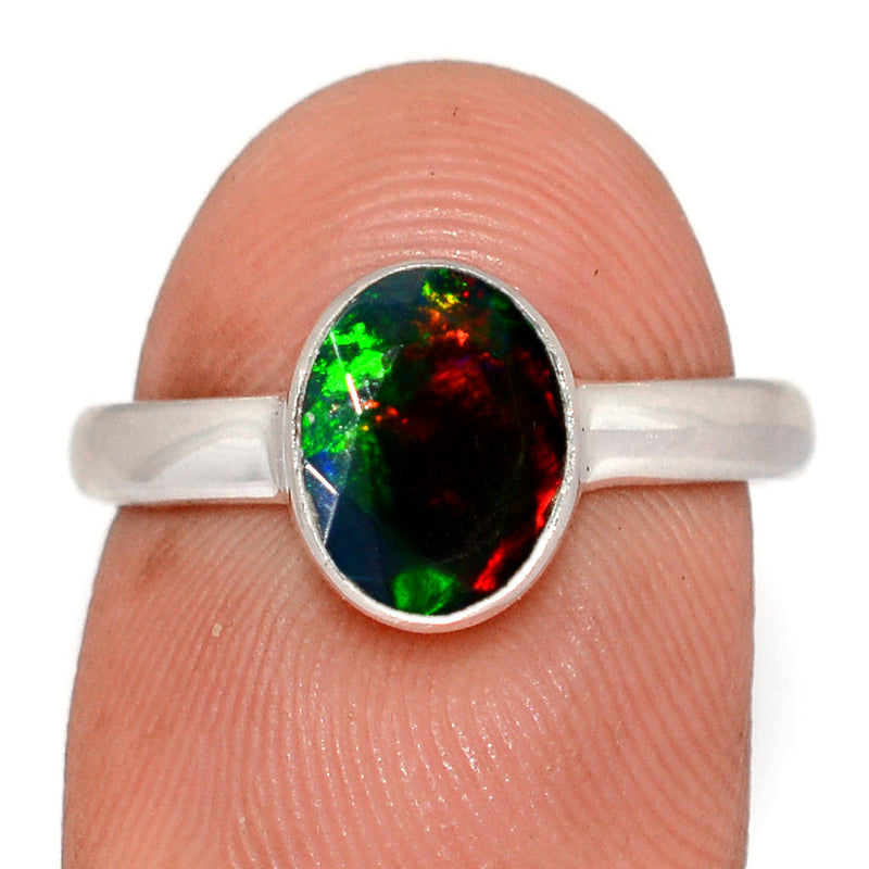 Chalama Black Opal Faceted Ring - CBFR425