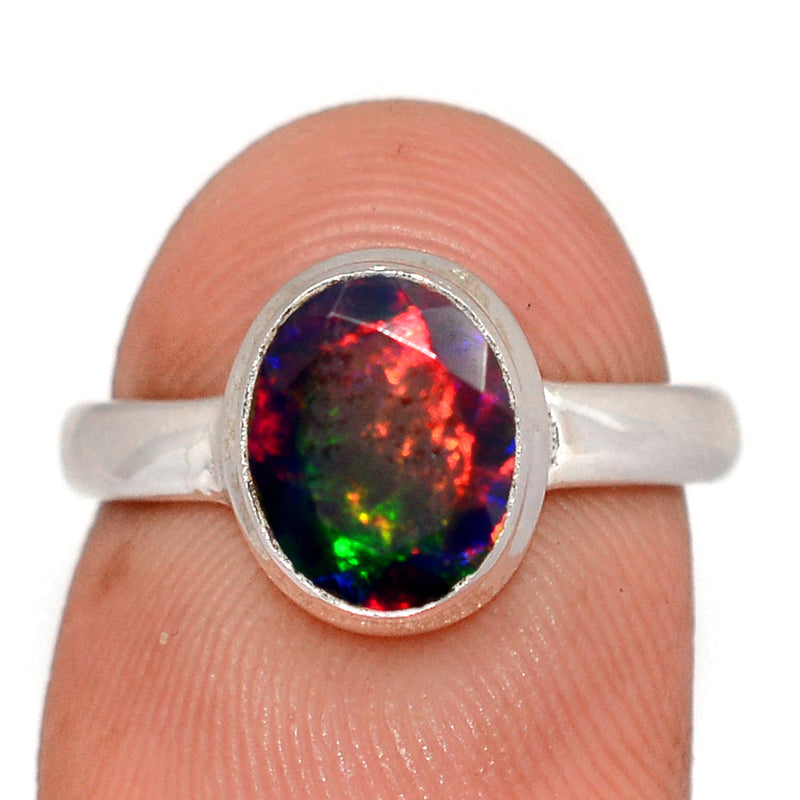 Chalama Black Opal Faceted Ring - CBFR426