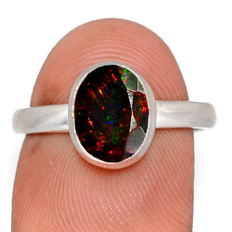 Chalama Black Opal Faceted Ring - CBFR427