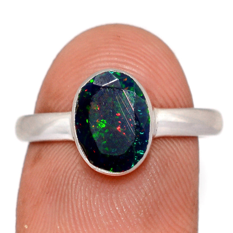 Chalama Black Opal Faceted Ring - CBFR429
