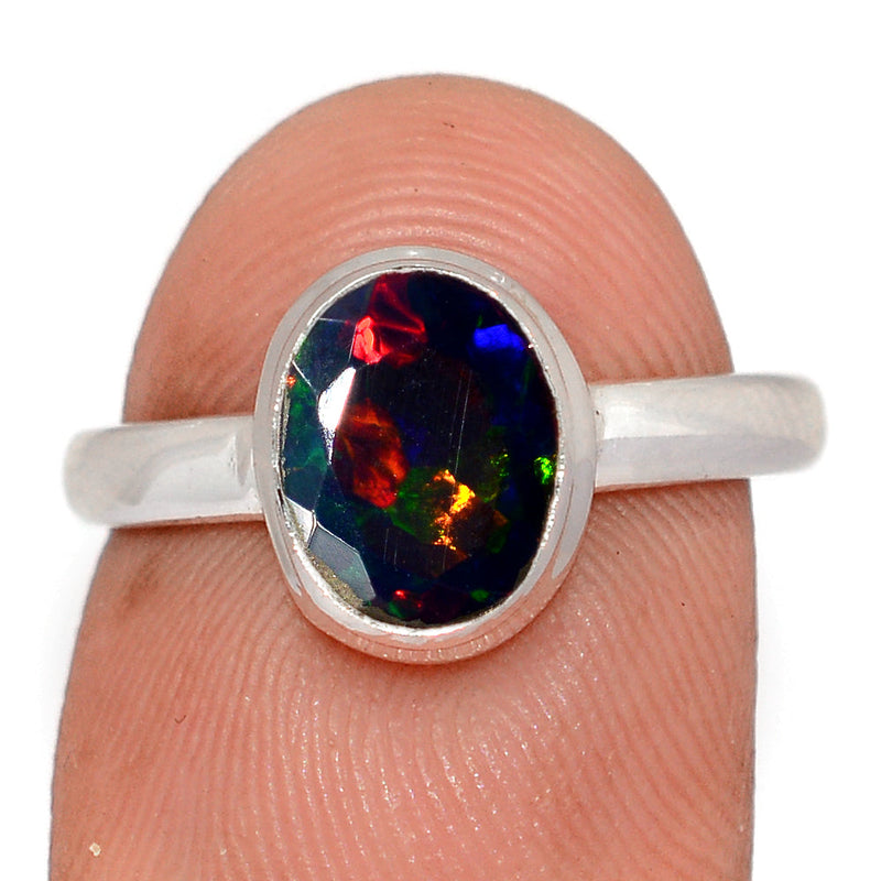 Chalama Black Opal Faceted Ring - CBFR431