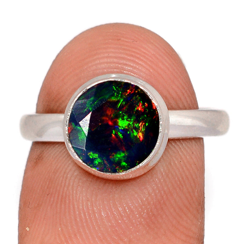Chalama Black Opal Faceted Ring - CBFR435