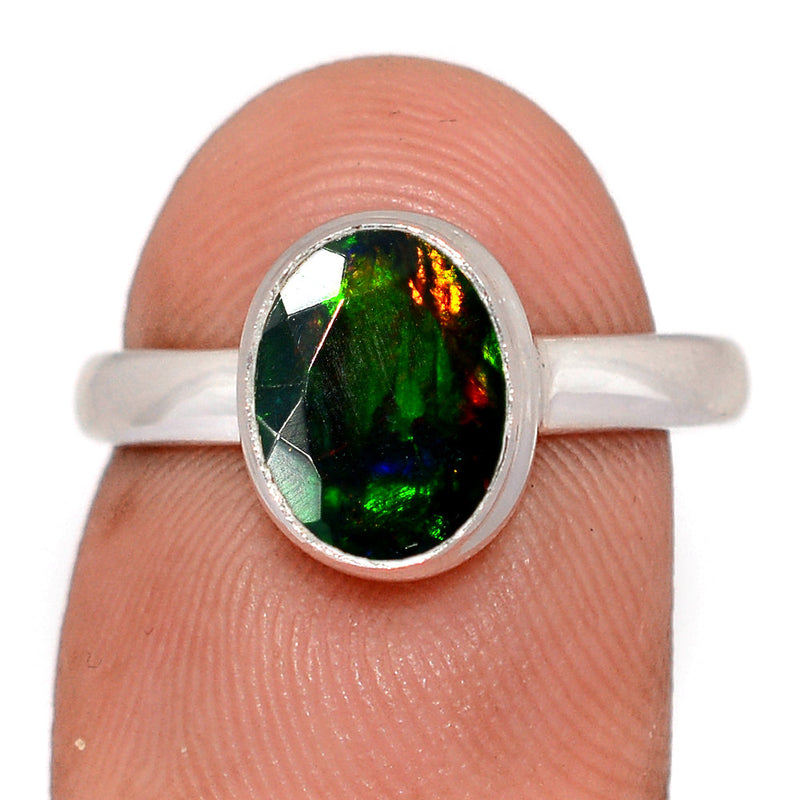 Chalama Black Opal Faceted Ring - CBFR436