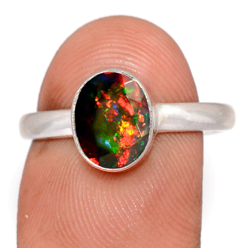 Chalama Black Opal Faceted Ring - CBFR438