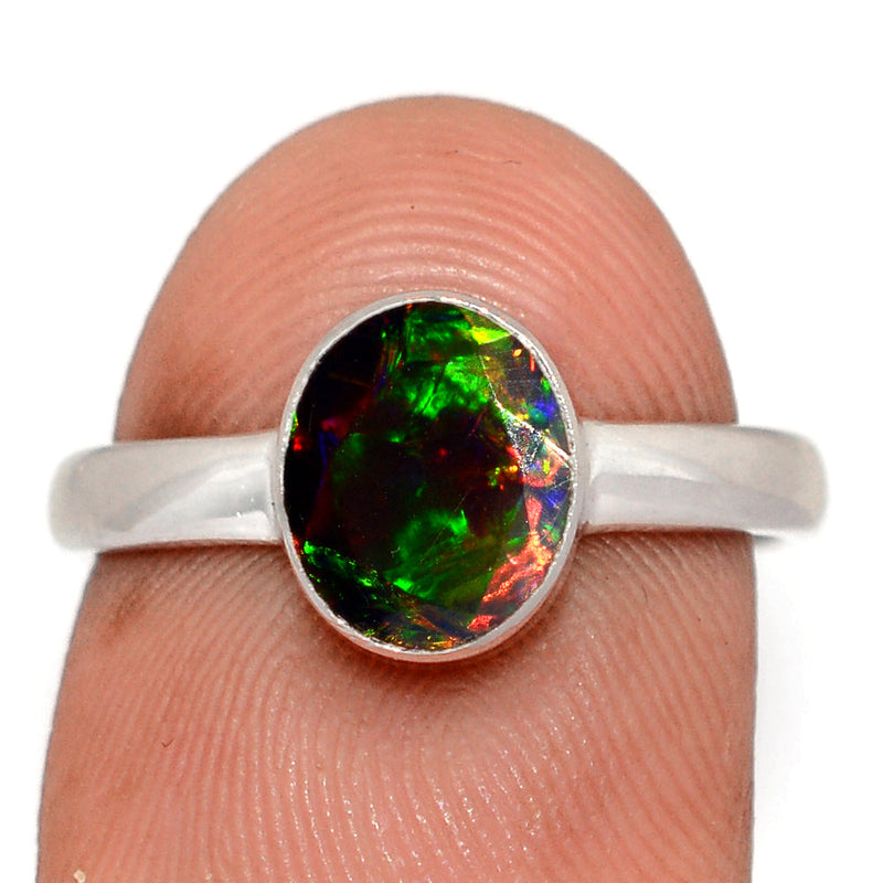 Chalama Black Opal Faceted Ring - CBFR441