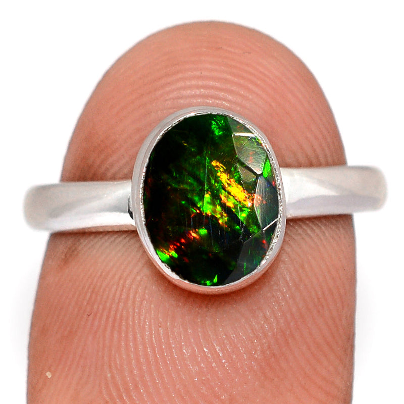 Chalama Black Opal Faceted Ring - CBFR443