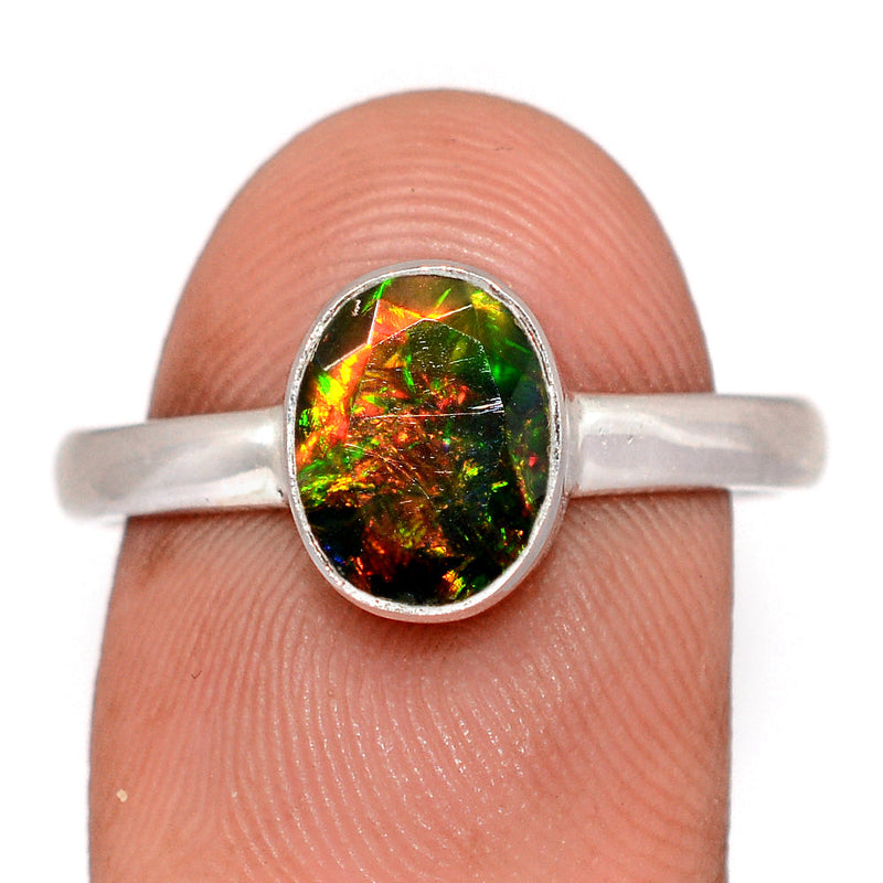 Chalama Black Opal Faceted Ring - CBFR444
